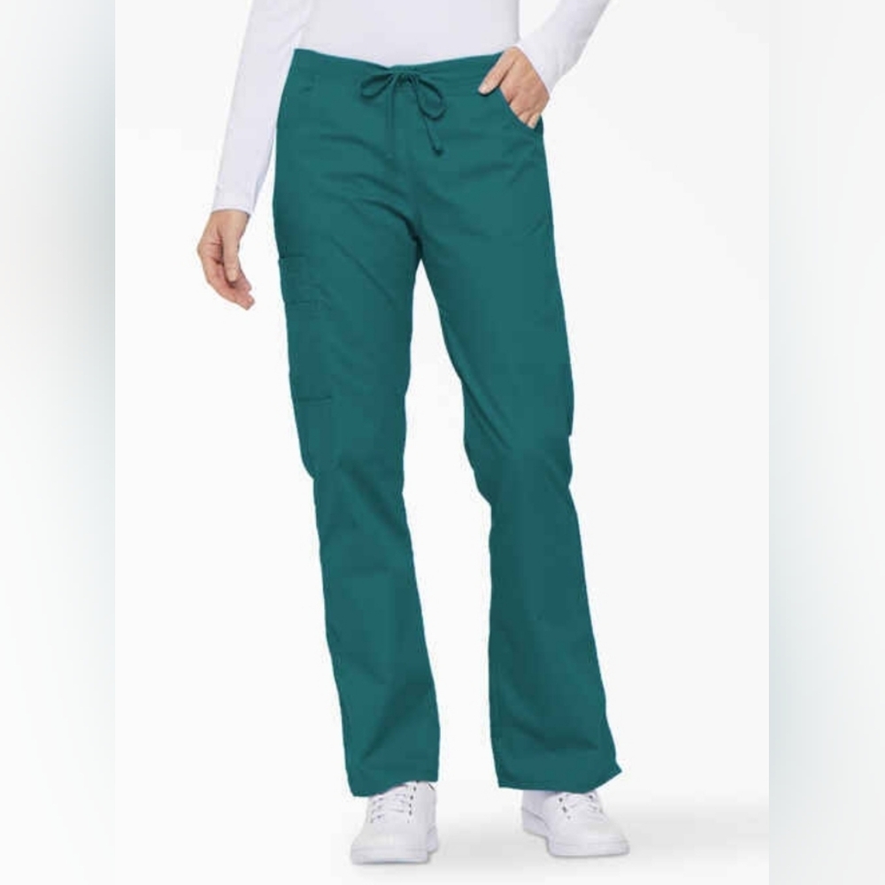 Dickies EDS Signature Women's Teal Drawstring Cargo Scrub Pants Size 5X